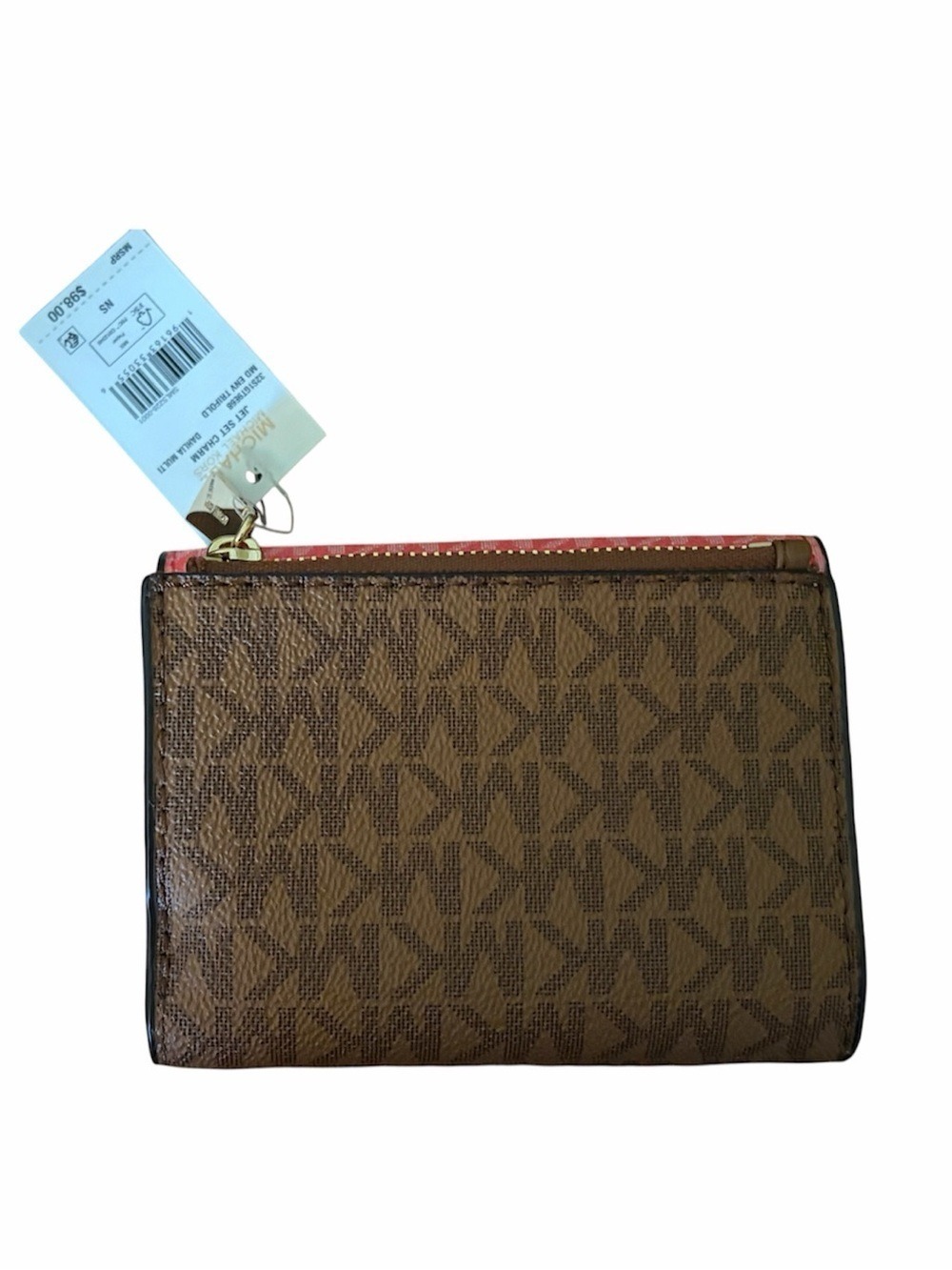 Michael Kors Jet Set Charm Wallet NWT • Brown MK Logo • Zip Around - Picture 2 of 11